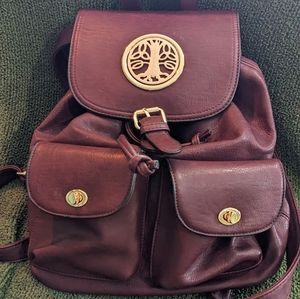 Burgundy Tree of Life Backpack